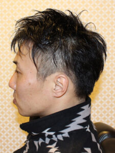 シャープな束感で男らしく